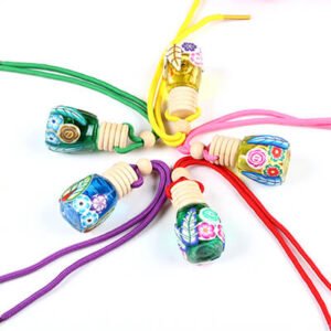 colorful glass bottle hanging car perfume