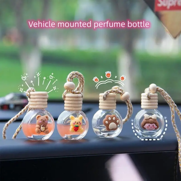 Car Air Freshener - Liquid Hanging Design, Multi-Scent, Long-Lasting Freshness