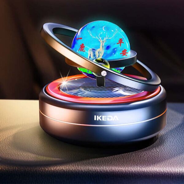 Factory Direct Wholesale Solar Energy Car Air Freshener – Double Ring Suspension & Auto-Rotation Decorative Diffuser - Image 4