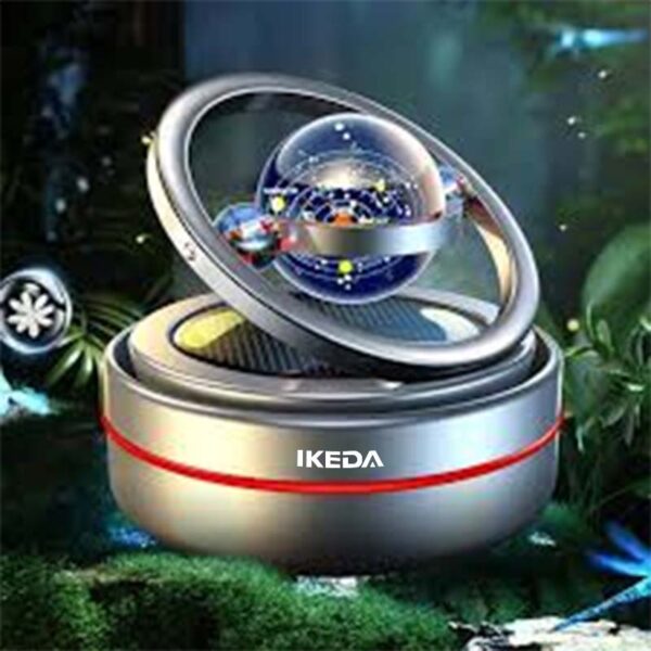 Factory Direct Wholesale Solar Energy Car Air Freshener – Double Ring Suspension & Auto-Rotation Decorative Diffuser - Image 2