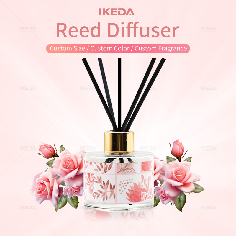 Reed sticks with custom branded packaging for businesses