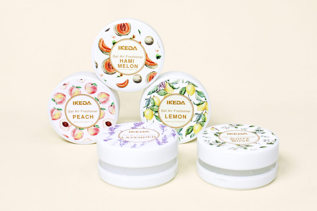 Gel car air fresheners popular in Asia and Europe