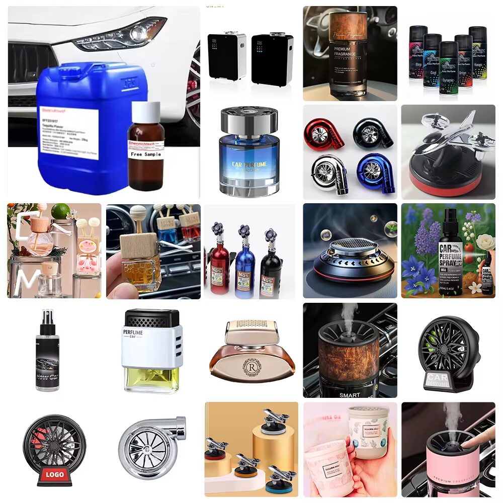 premium car perfume glass bottle packaging design